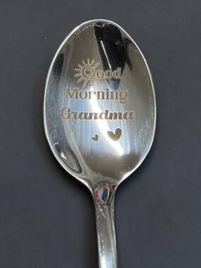 Good Morning Grandma Engraved Spoon Gift Boxed